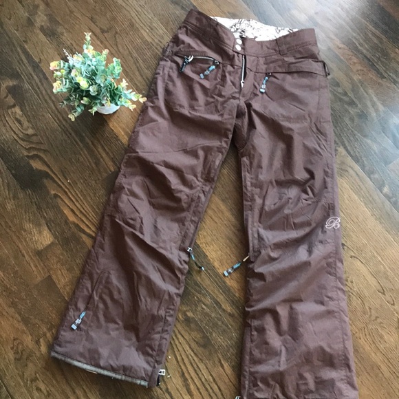 Snowboard/ ski pants Betty Rides, brown, sz small - Picture 1 of 6